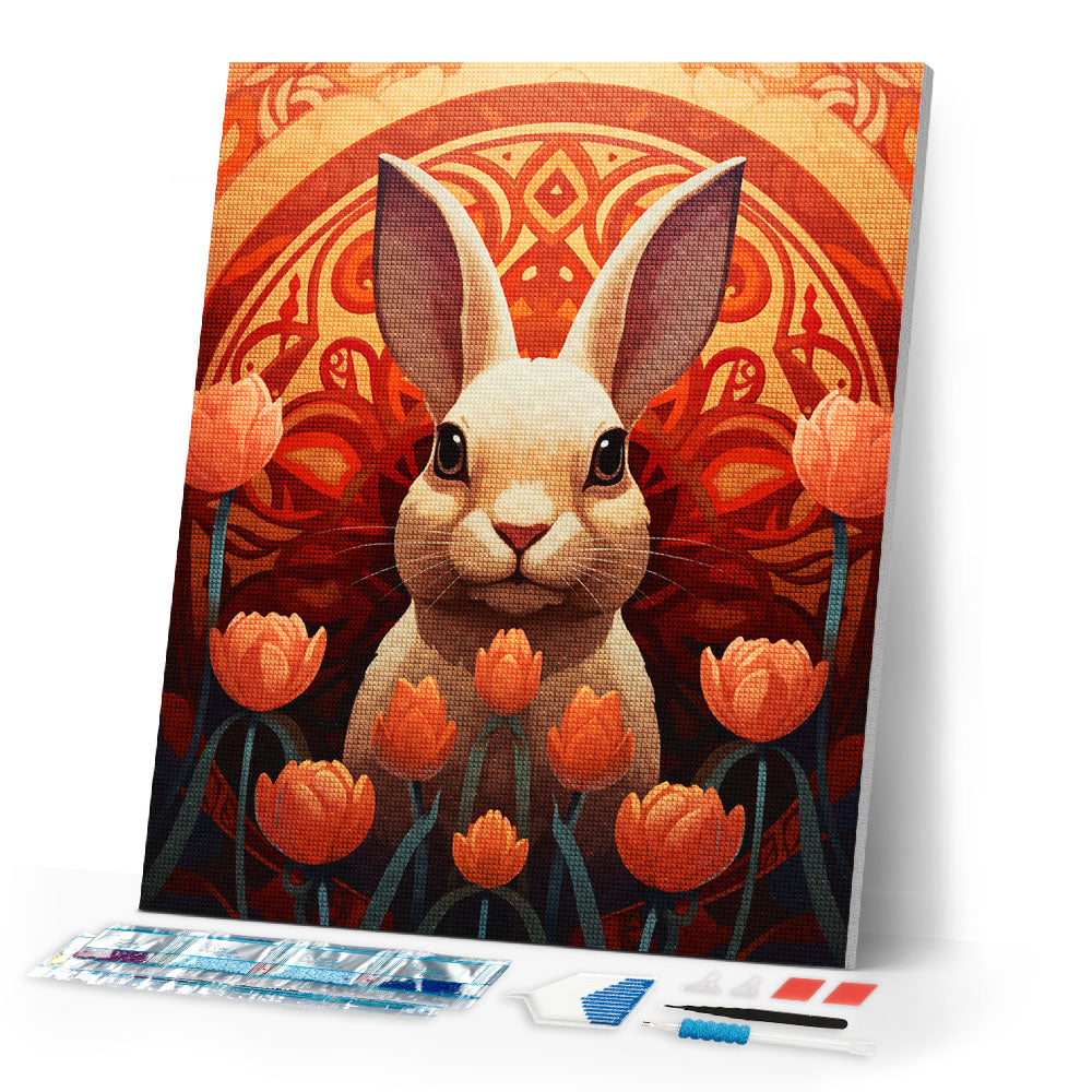 Diamond Painting - Rabbit Art Deco
