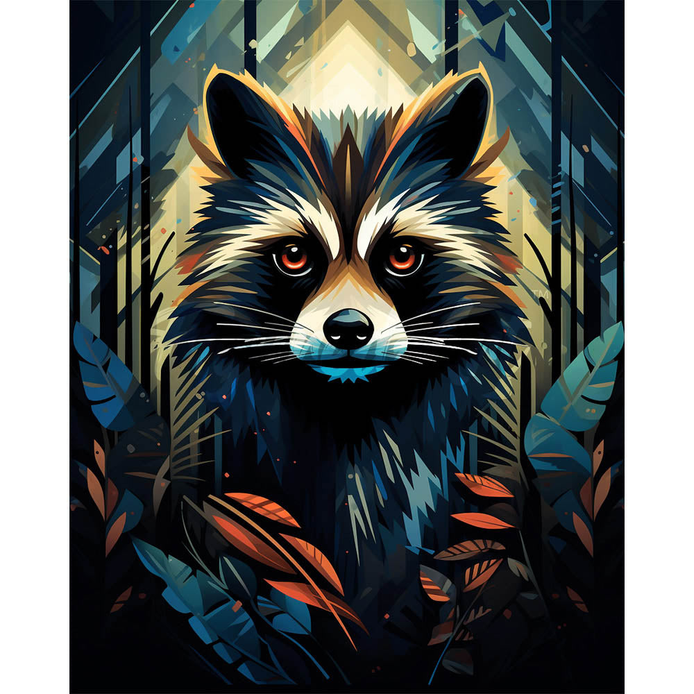 Diamond Painting - Raccoon Art Deco