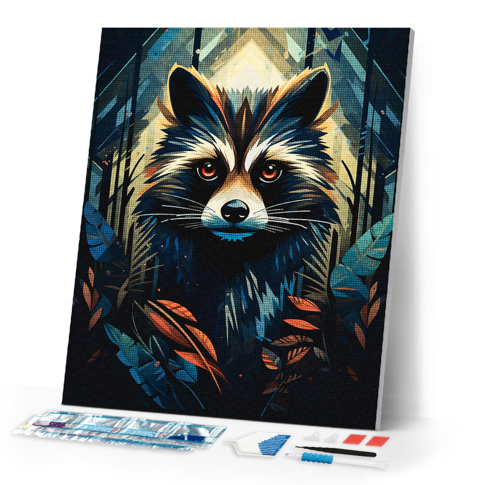 Diamond Painting - Raccoon Art Deco