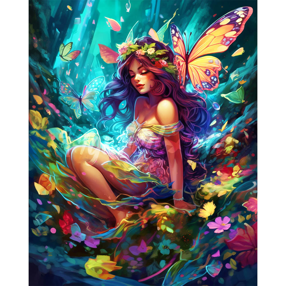 Diamond Painting - Fairy and Butterflies