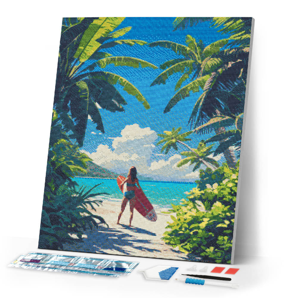 Diamond Painting - Tropical Surfing Paradise