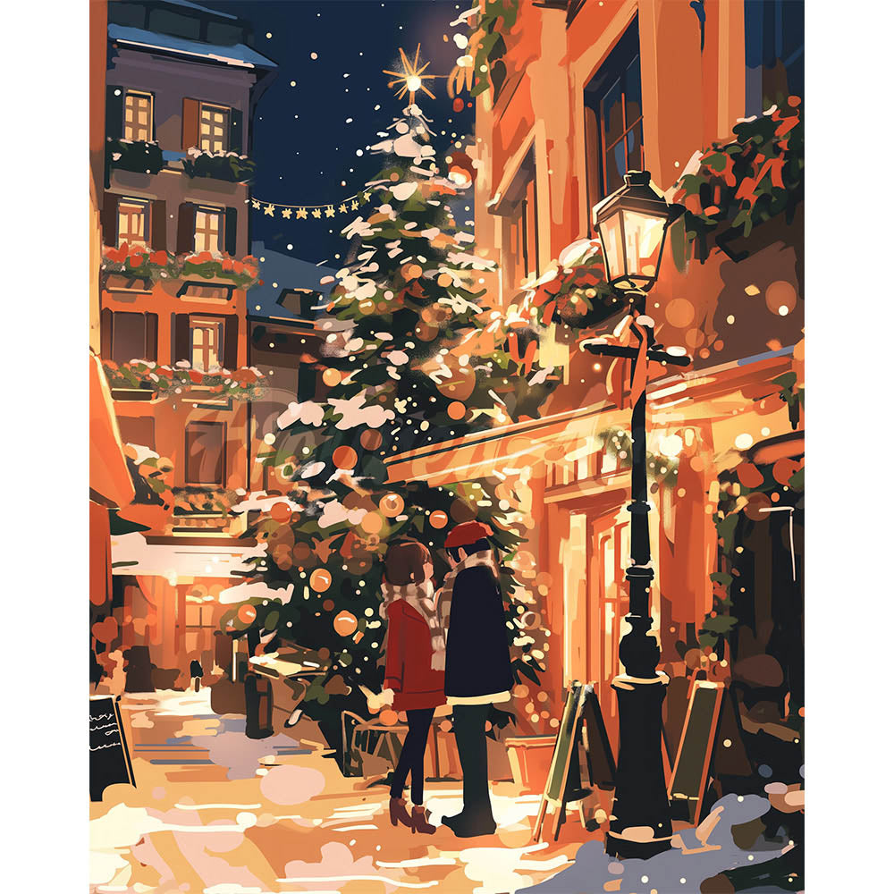 Diamond Painting - Christmas Couple in the City