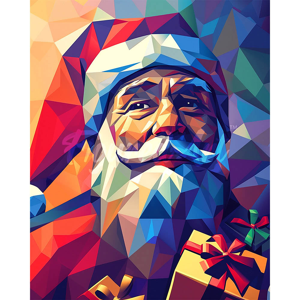 Diamond Painting - Polygon Santa