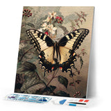Diamond Painting - Swallowtail and White Flowers