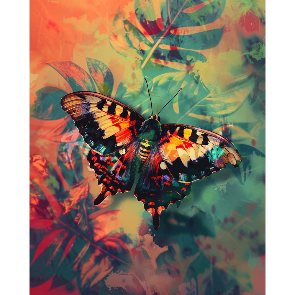 Diamond Painting - Sunset Moth Butterfly and Colors