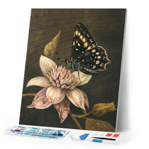 Diamond Painting - Mormon Butterfly and Flower