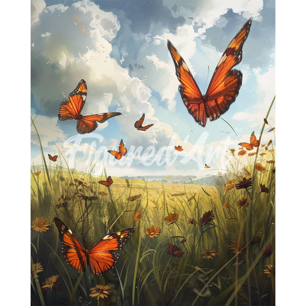 Diamond Painting - Small Tortoiseshell Butterfly Fluttering