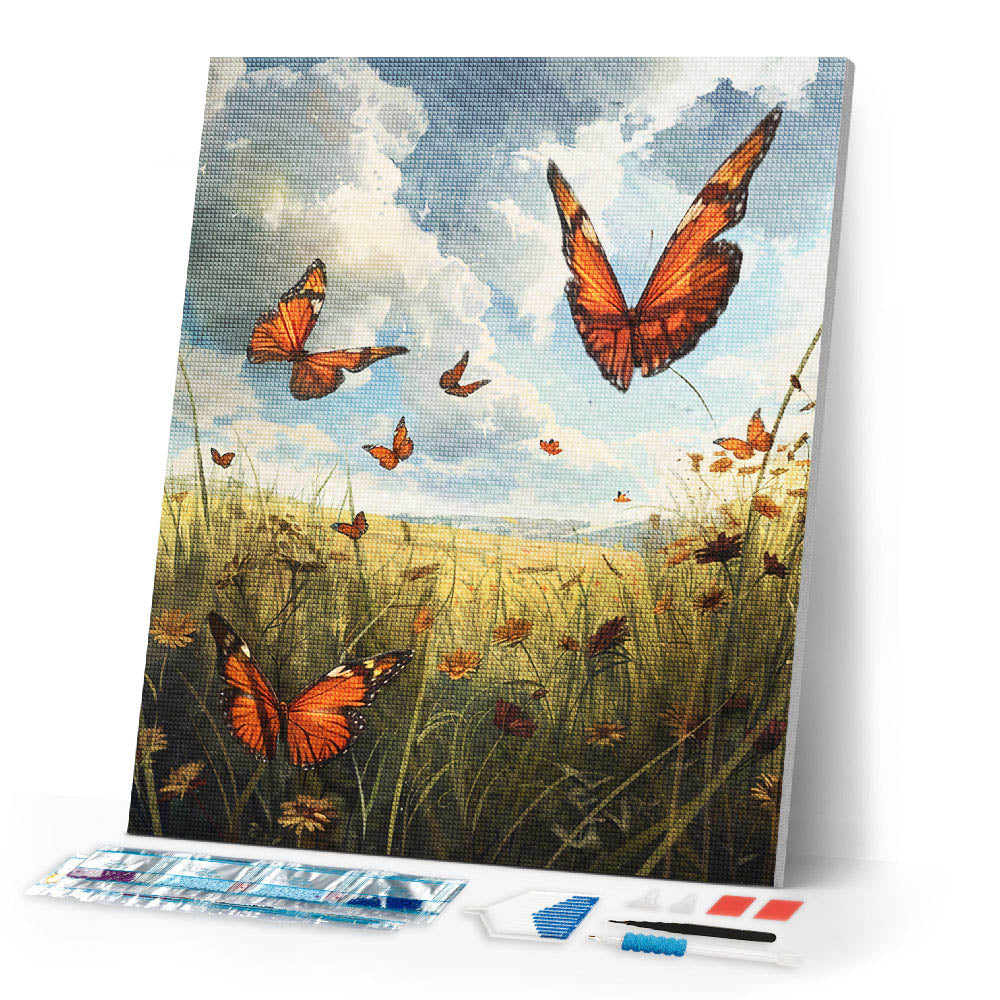 Diamond Painting - Small Tortoiseshell Butterfly Fluttering