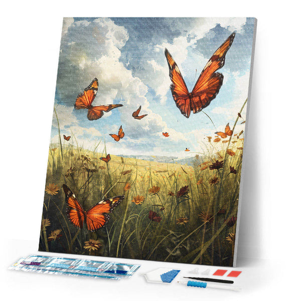 Diamond Painting - Small Tortoiseshell Butterfly Fluttering