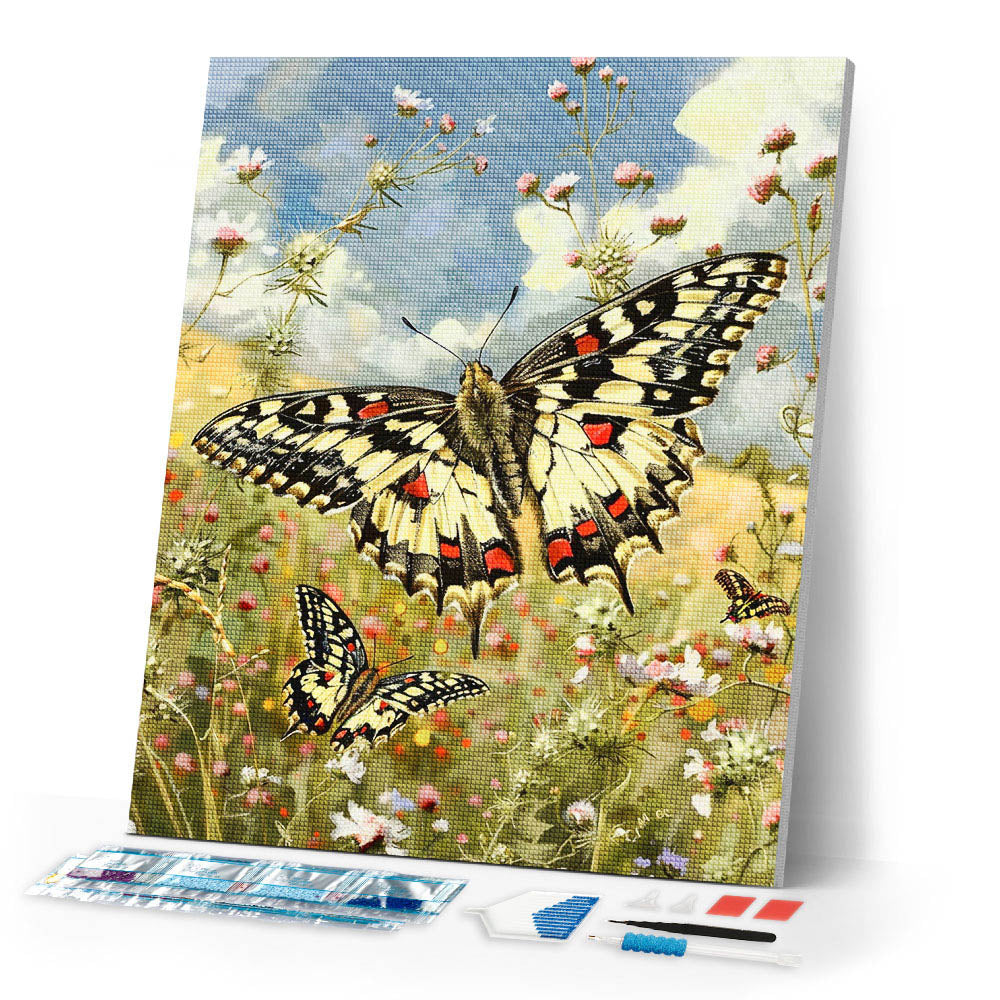 Diamond Painting - Proserpina Butterfly and Wildflowers