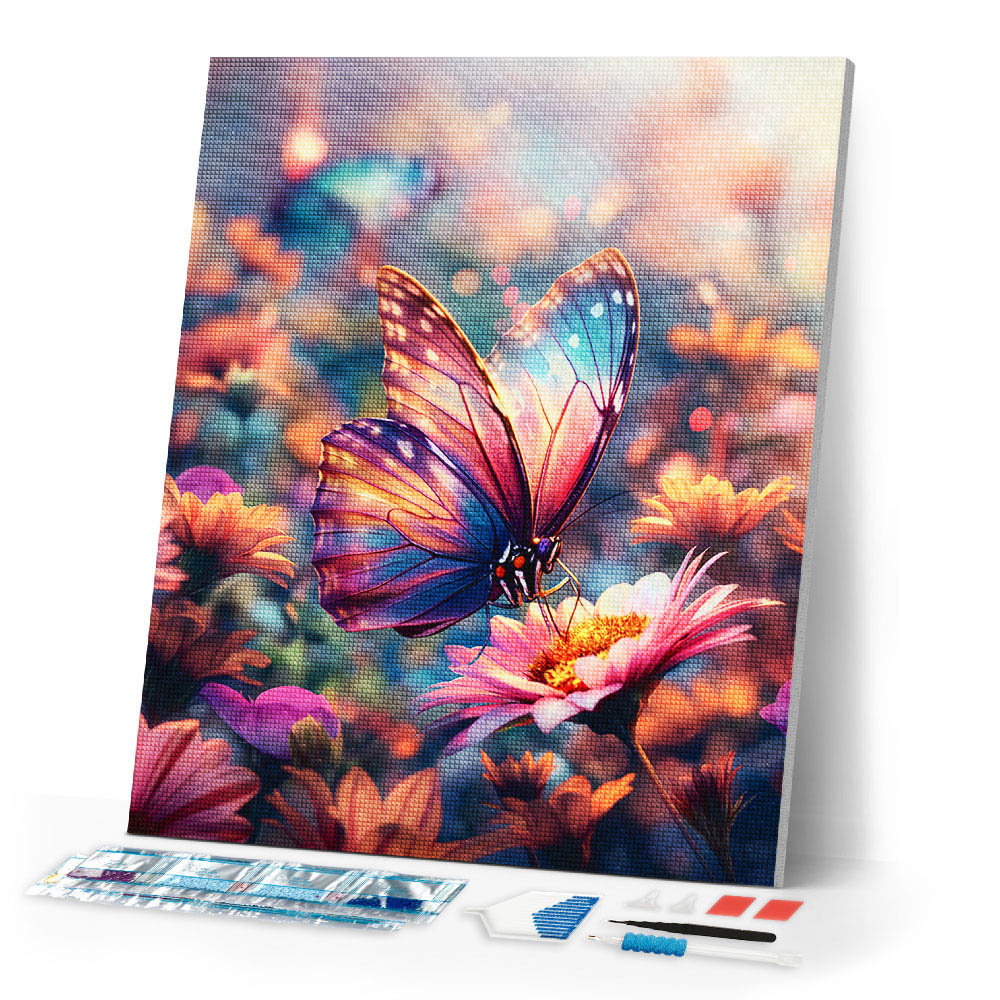 Diamond Painting - Foraging Butterfly