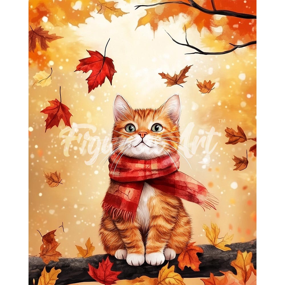 Diamond Painting - Cozy Fall Cat