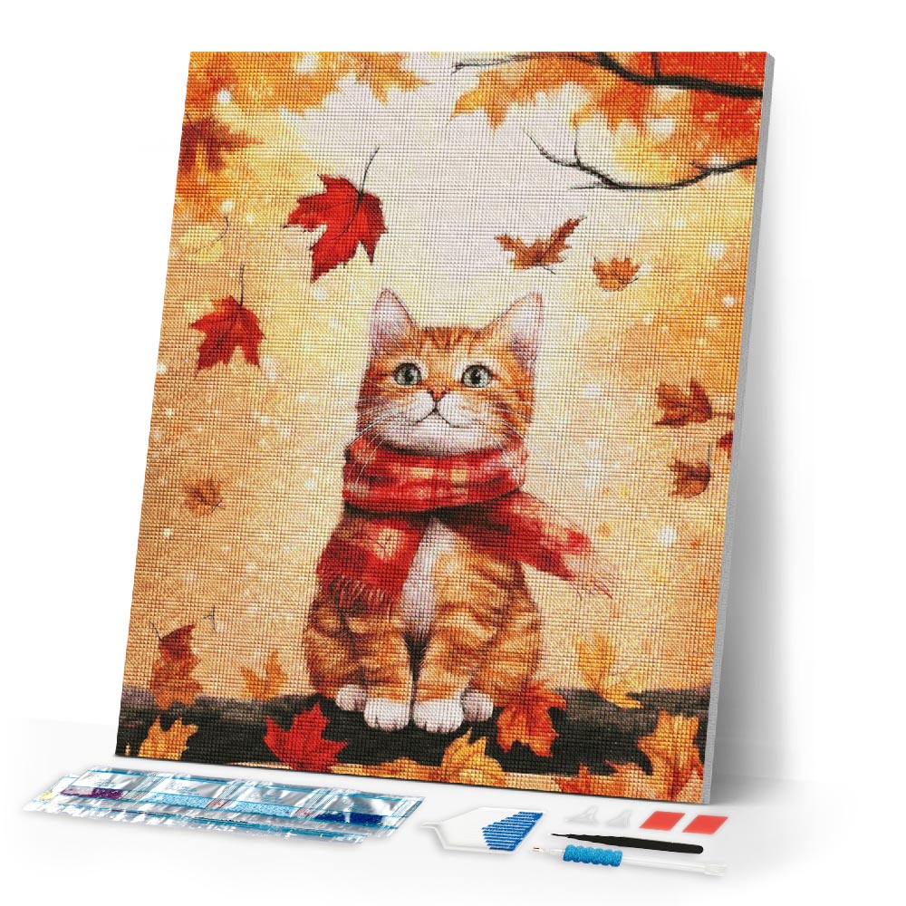 Diamond Painting - Cozy Fall Cat