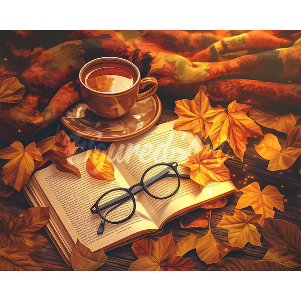 Diamond Painting - Fall Tea and Book