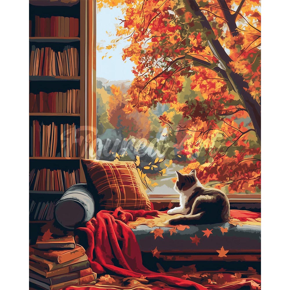 Diamond Painting - Cat's Fall View