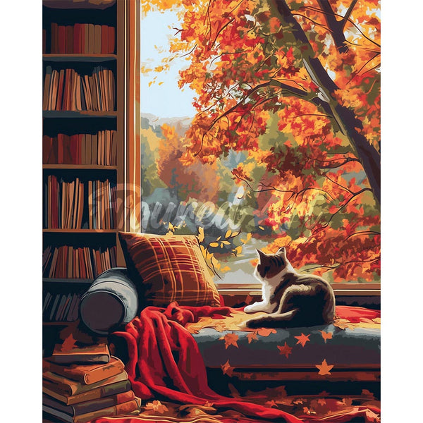 Diamond Painting - Cat's Fall View