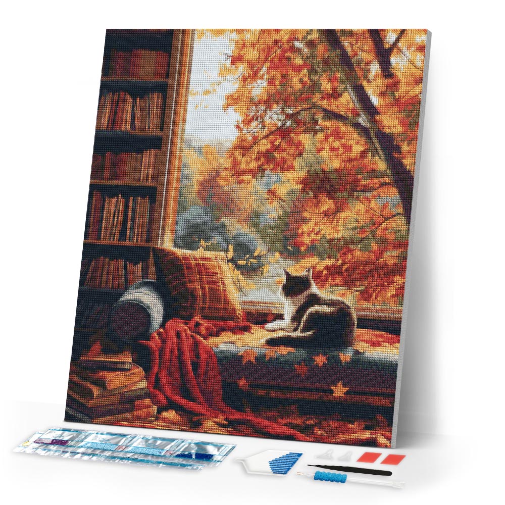 Diamond Painting - Cat's Fall View