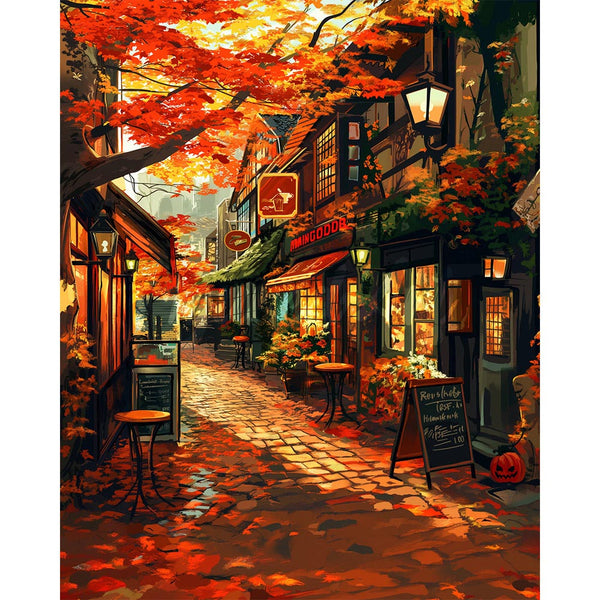 Diamond Painting - Fall Café Street