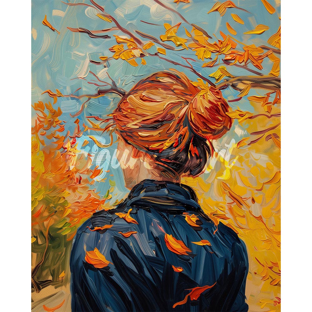 Diamond Painting - Van Gogh-Inspired Fall Lady