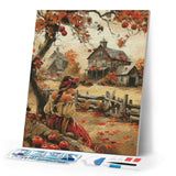 Diamond Painting - Vintage Country Girl in Fall