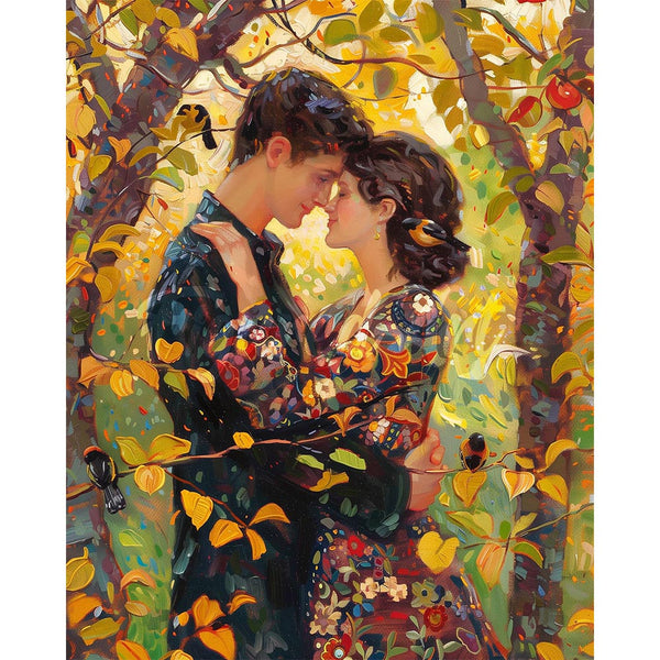 Diamond Painting - Klimt-Inspired Fall Embrace