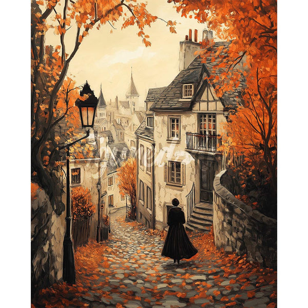Diamond Painting - Old Town Fall Walk