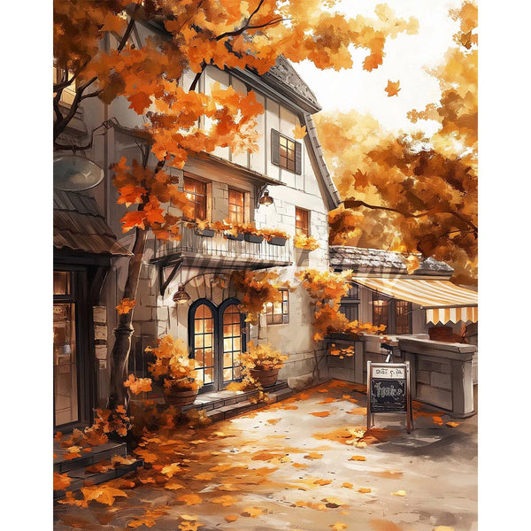 Diamond Painting - Fall Café Front