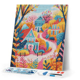 Diamond Painting - Colorful Fall Houses