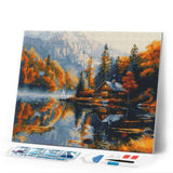 Diamond Painting - Lakeside Fall Cabin