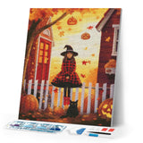 Diamond Painting - Little Witch and Her Black Cat