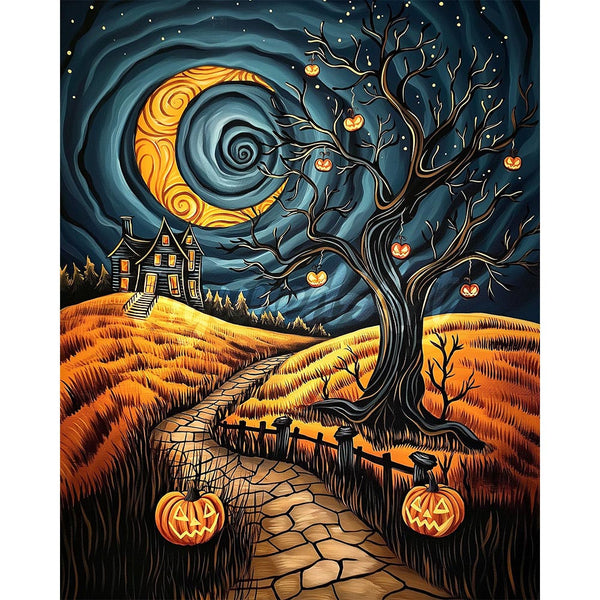 Diamond Painting - Spooky Moonlit Path