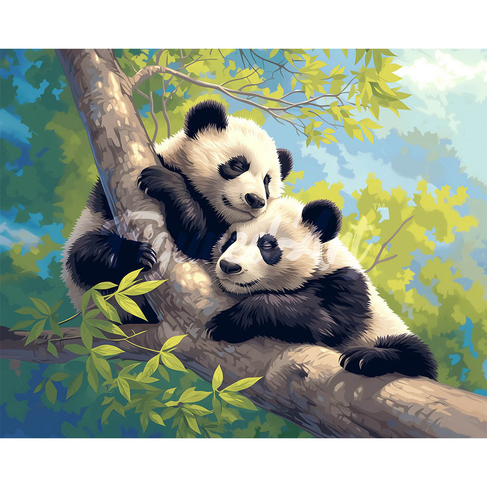 Diamond Painting - Pandas on a Branch
