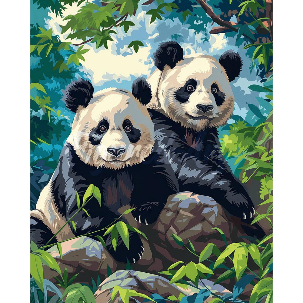 Diamond Painting - Giant Panda Twins
