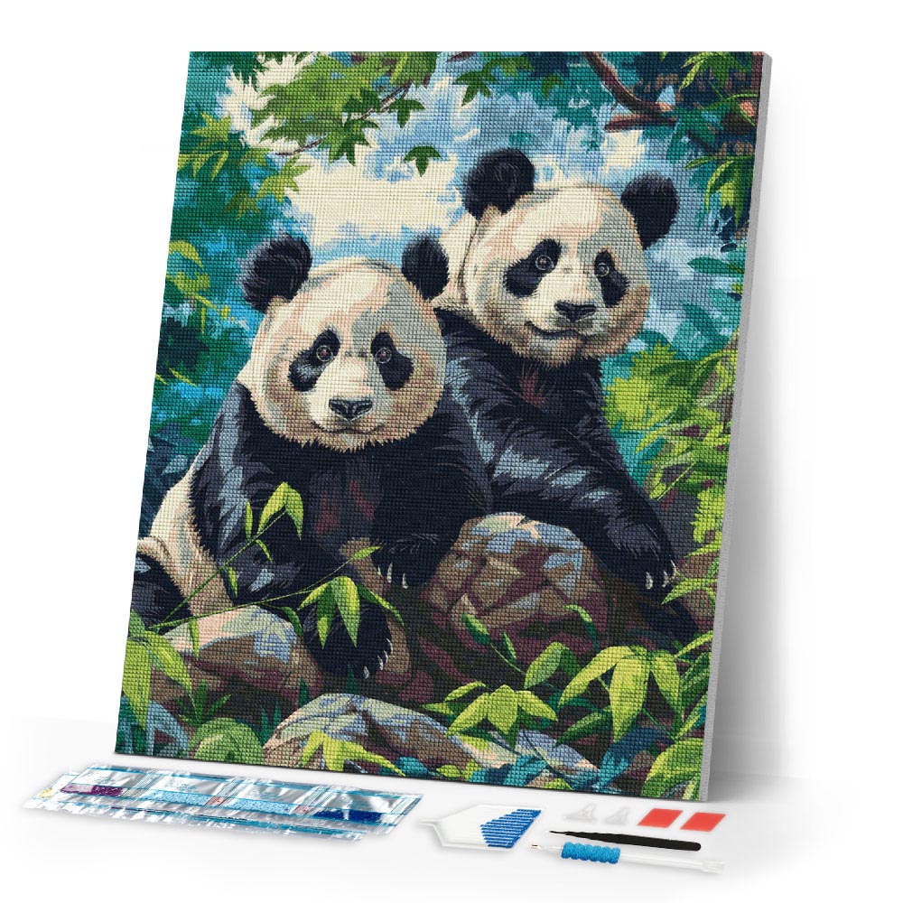 Diamond Painting - Giant Panda Twins