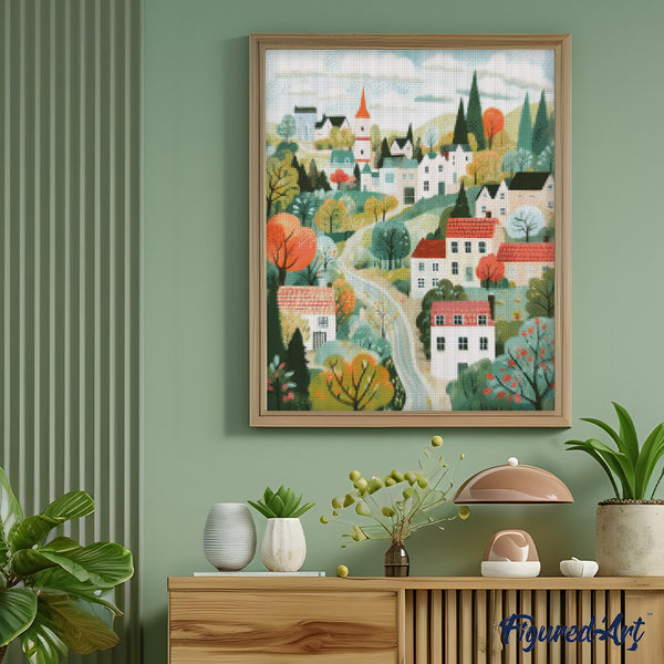 Diamond Painting - Green Enchanted Village