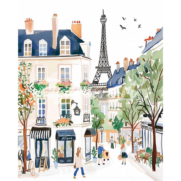 Diamond Painting - Watercolor Paris Street