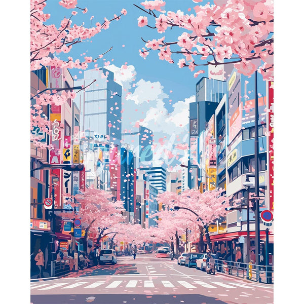 Diamond Painting - Tokyo Cherry Blossoms