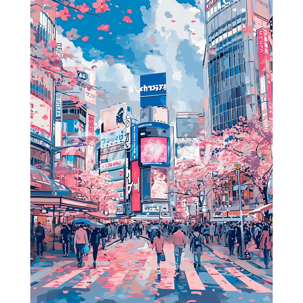 Diamond Painting - Shibuya Cherry Blossoms