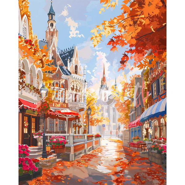 Diamond Painting - Old Town Golden Season