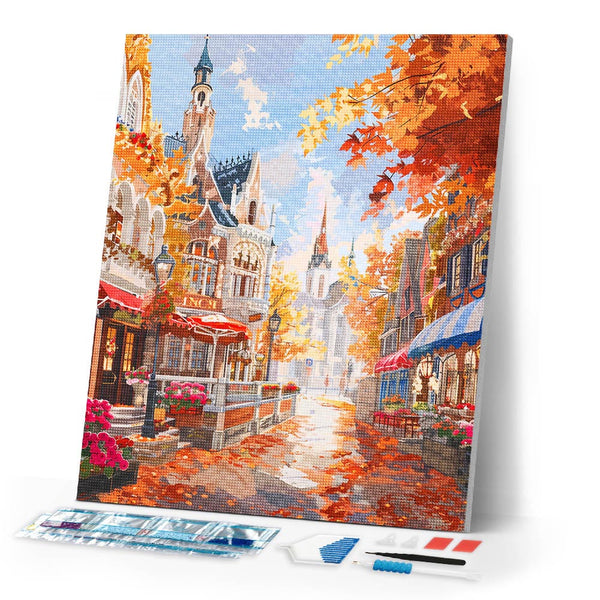 Diamond Painting - Old Town Golden Season