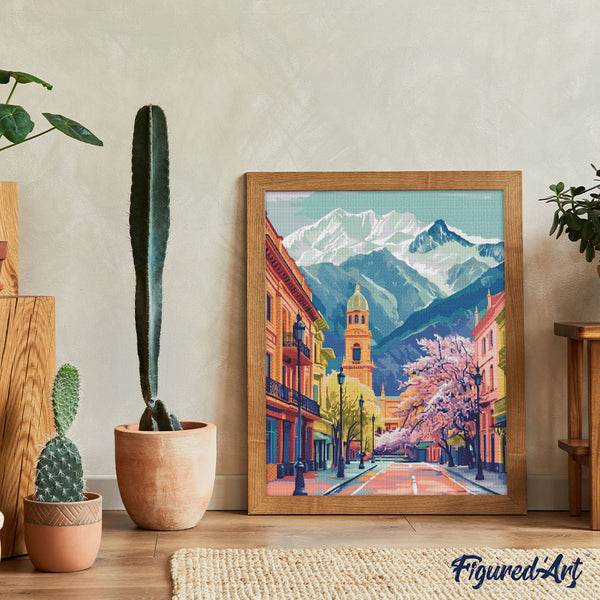 Diamond Painting - Colorful Alpine Village