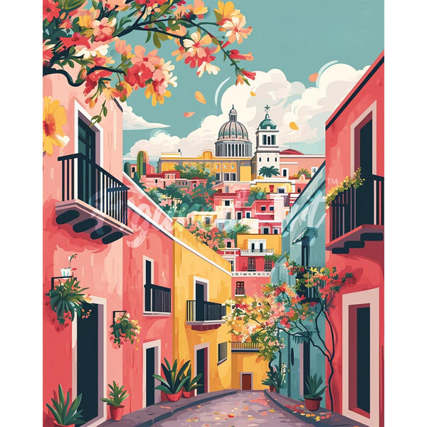 Diamond Painting - Vivid Mediterranean Alley