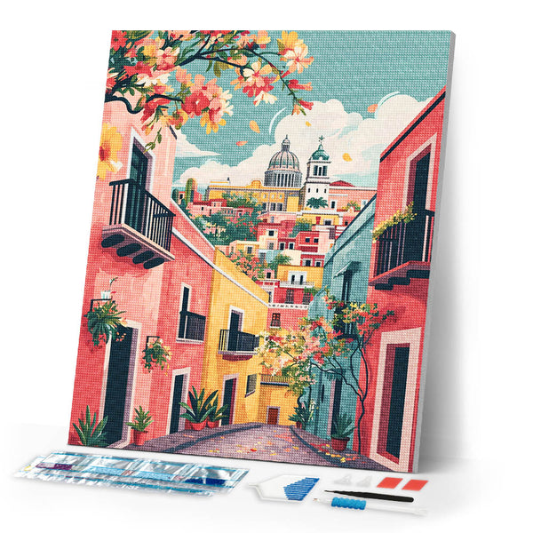 Diamond Painting - Vivid Mediterranean Alley
