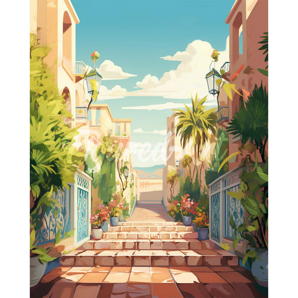 Diamond Painting - Coastal Staircase