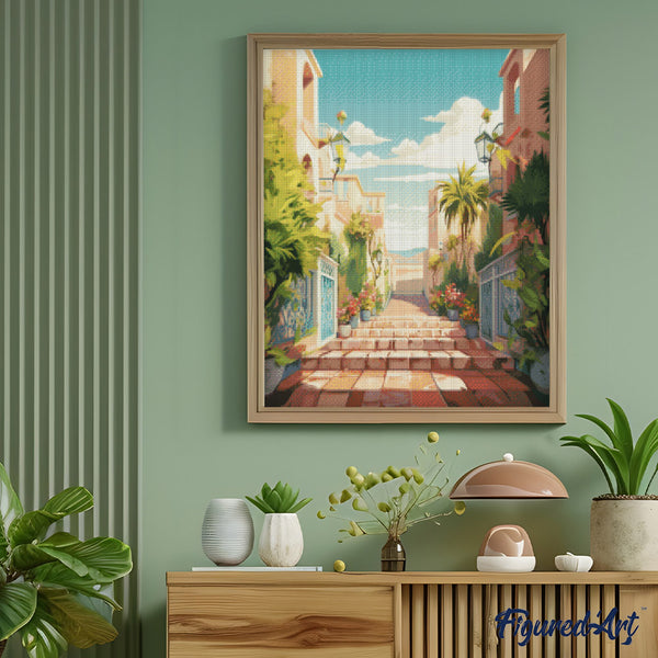 Diamond Painting - Coastal Staircase