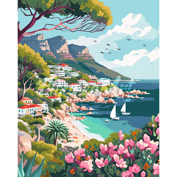 Diamond Painting - Coastal City in Spring