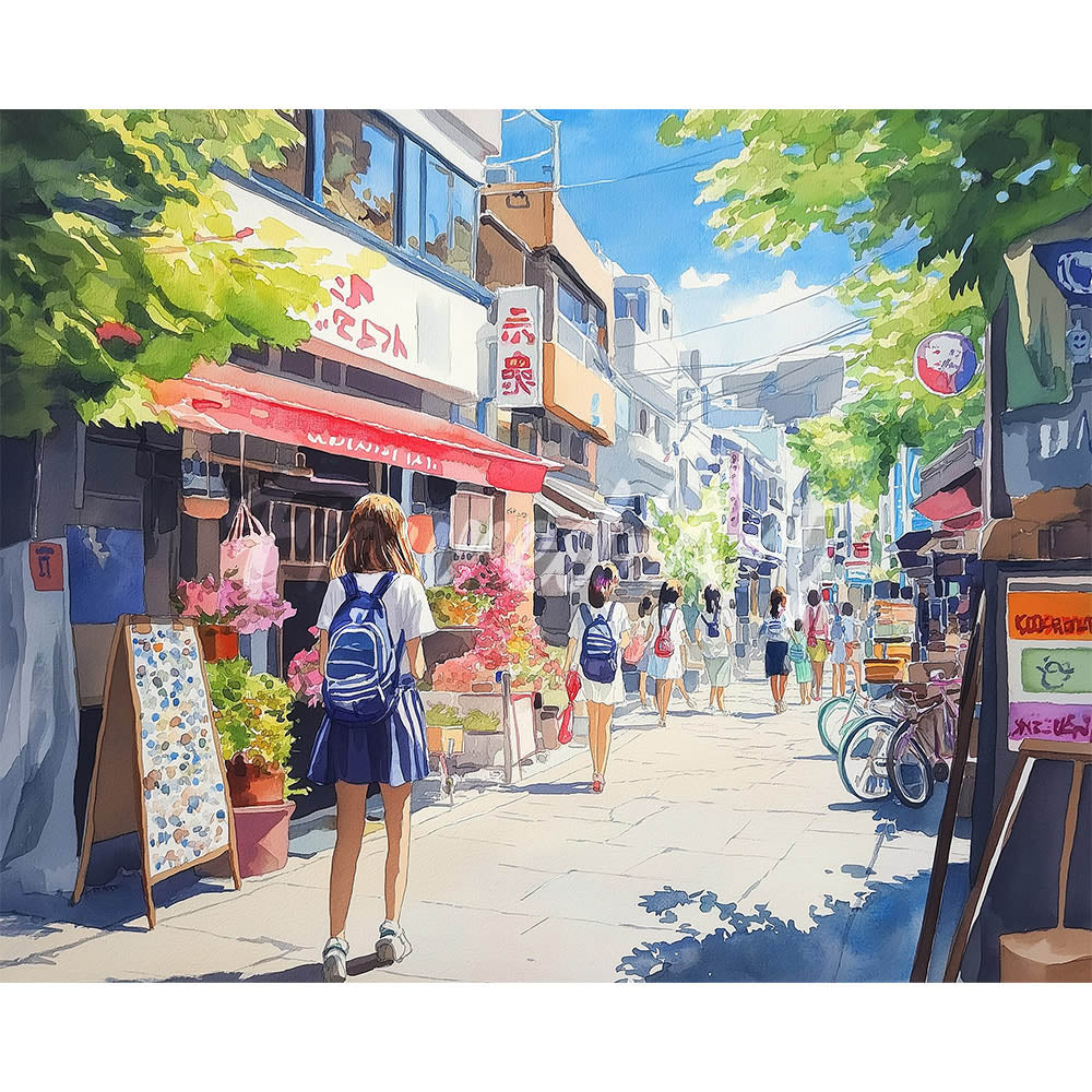 Diamond Painting - Japanese Neighborhood Morning