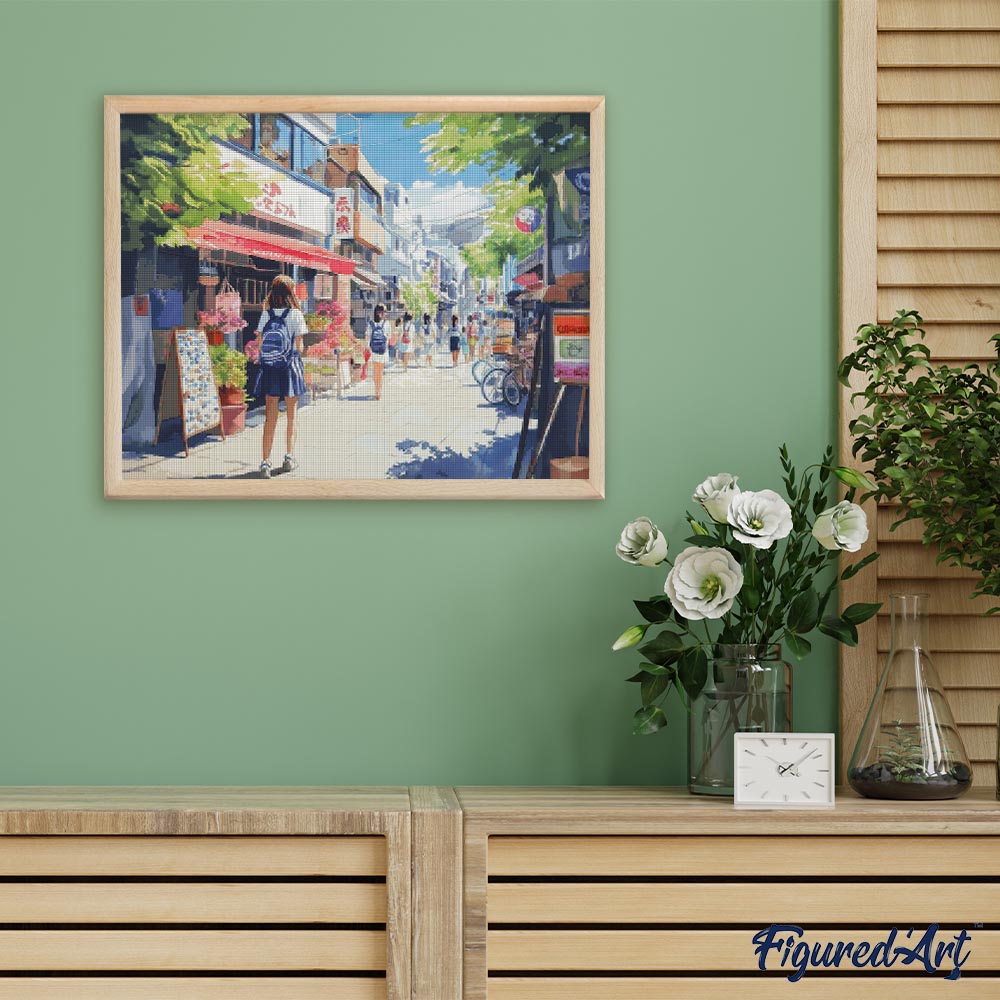 Diamond Painting - Japanese Neighborhood Morning