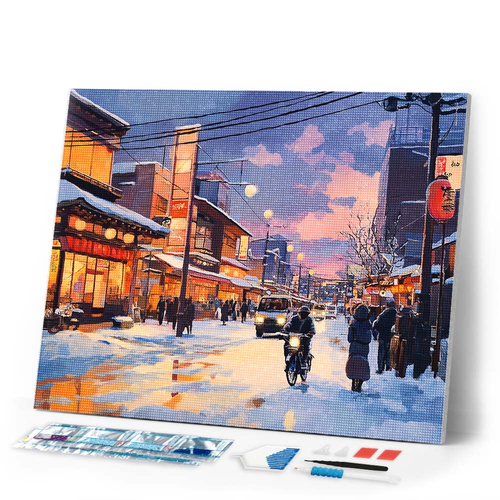 Diamond Painting - Retro Japan Winter Street