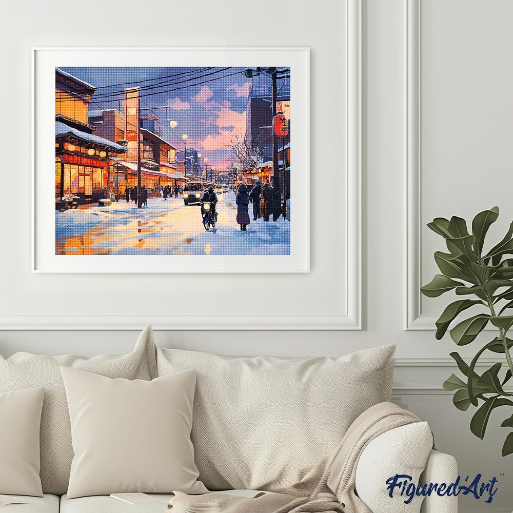 Diamond Painting - Retro Japan Winter Street
